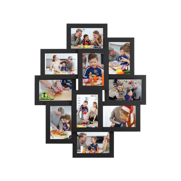Fotoramme collage 10 billeder Sort