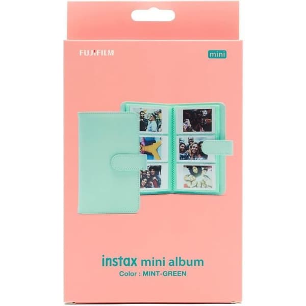 Fotoalbum - FUJIFILM - Instax Mini 12 - Mintgrön - 108 Fotos - Läder Känsla
