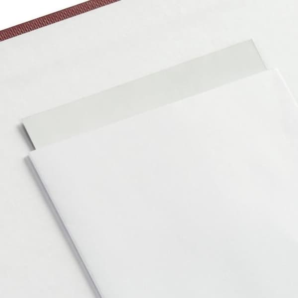 Album med spiral - Fine Art - 28 x 24 cm - 50 vita sidor - Omslag i strukturerat papper - Bordeaux