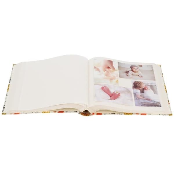 Traditionellt HAMA FOREST fotoalbum - 100 vita sidor + kristallark - 400 foton - Flerfärgat omslag 30x30cm