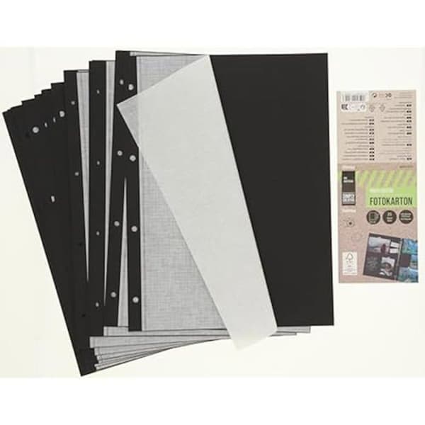 Hama Inläggssidor Album Foto Scrapbooking (Påfyllning av Kartong Foto Sidor med Skyddande Kristallpapper, 250g/m2)
