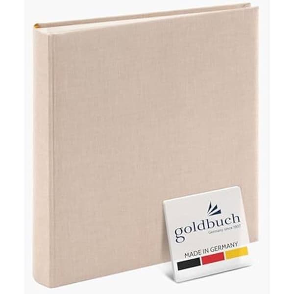 Fotoalbum - GOLDBUCH - Sommarttrend 2 - 60 vita sidor - Linneomslag - Beige 25 x 25 cm