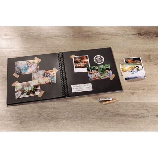 Notebook - WALTHER - ROLIG HELLGR. - 30x30 cm - 50 sidor - Svart