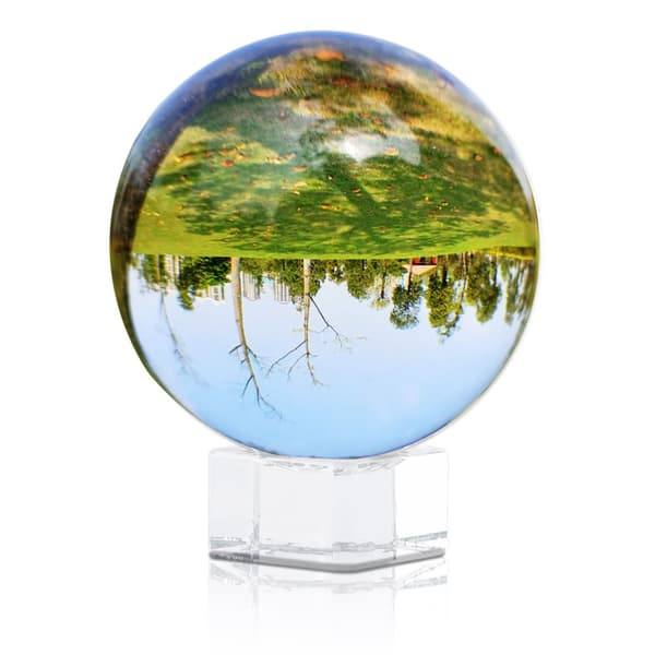 Glasboll med stativ Kristallboll Glasstativ Glasboll Fotoboll  perfekt för meditation, fotografering, dekoration 8 cm