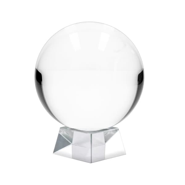 Glasboll med stativ Kristallboll Glasstativ Glasboll Fotoboll  perfekt för meditation, fotografering, dekoration 13 cm