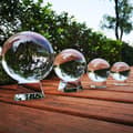 Miniatyrbild 5 av 7: Glasboll med stativ Kristallboll Glasstativ Glasboll Fotoboll  perfekt för meditation, fotografering, dekoration