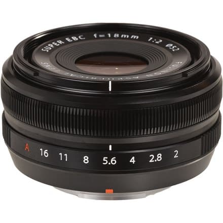 Fujifilm Fujinon XF 18mm f/2 R Sort