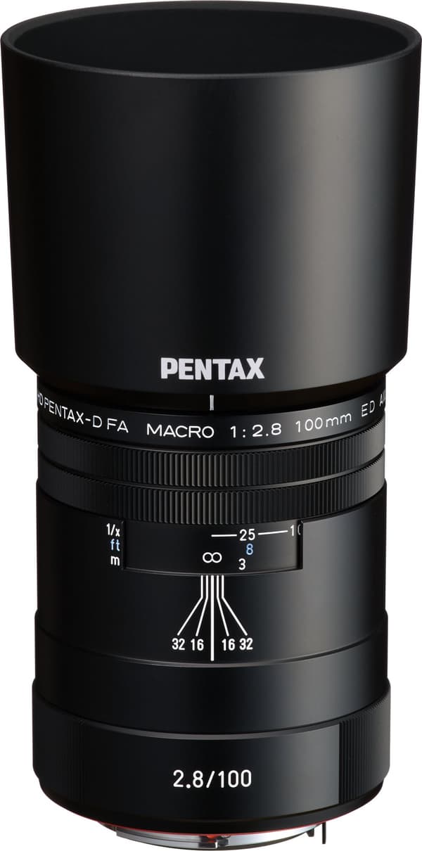 HD Pentax D-FA 100mm f/2.8 Macro ED AW lens, black