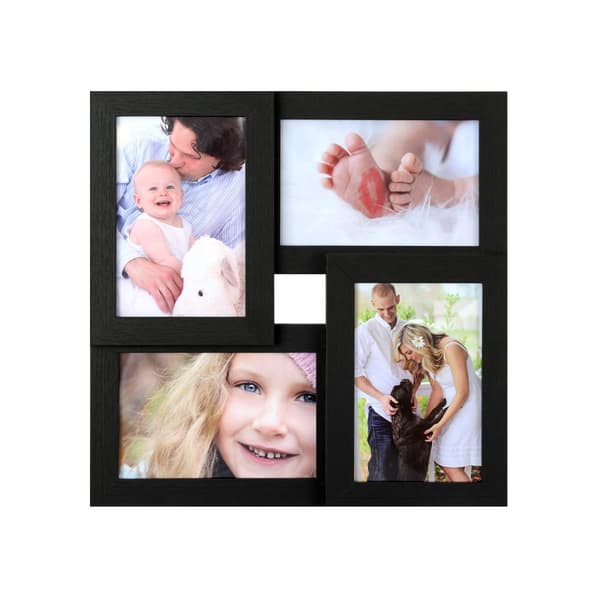 Fotocollage for 4 bilder Svart