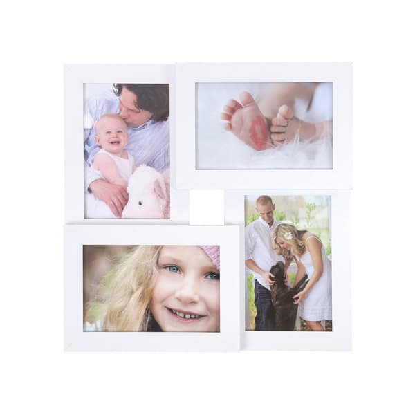Fotocollage for 4 bilder Hvit