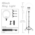 Pikkukuva 2 / 2: Ring Light, Kaukosäädin, Jalusta, 18E 150cm jalusta