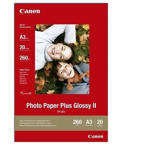 CANON Förpackning med 1 fotopapper plus 260 g / m2 - PP-201 - A3 - 20 ark