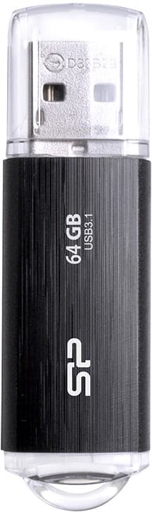 USB stick SILICON POWER Blaze B02, 64GB, USB 3.2 Gen 1, Black Svart