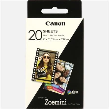 Papier fotograficzny ZINK 5×7.6 20 arkuszy 3214C002