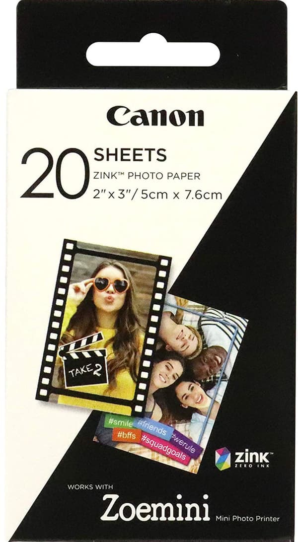Papier fotograficzny ZINK 5×7.6 20 arkuszy 3214C002
