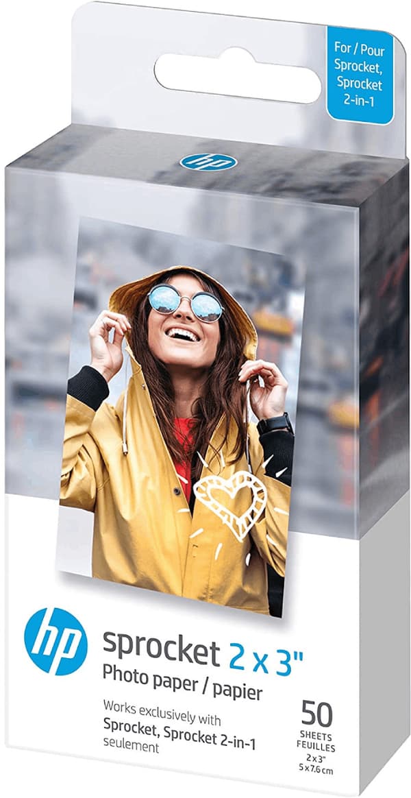 HP photo paper Sprocket Zink 5x7.6cm 50 sheets