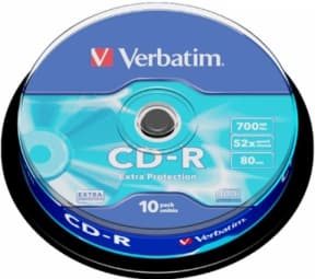 Matricas CD-R Verbatim 700MB 1x-52x Extra Protection, 10 Pack Spindle