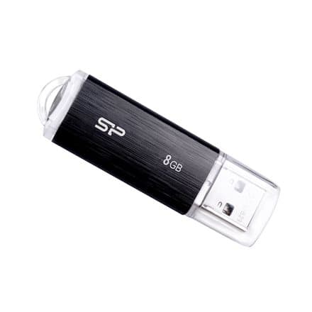 USB stick SILICON POWER Ultima U02, 8GB Sort, Gjennomsiktig
