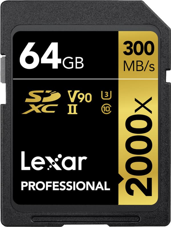 Lexar memory card SDXC 64GB Professional 2000x UHS-II U3 V90