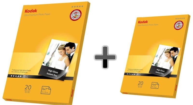 Fotopapper 20st 10x15 + 20st 13x18 280g Glossy