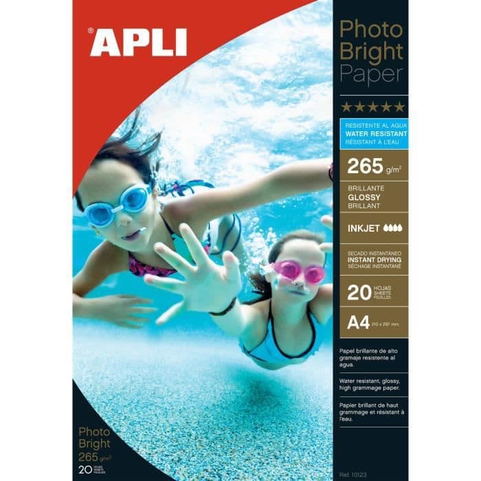 Ficka med 20 ark fotopapper 265 gr/m² ljus 210 x 297 mm