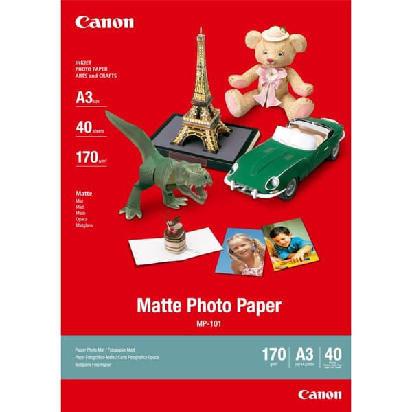 Canon MP-101 - Fotopapir - A3 (297 x 420 mm) - 170 g/m2 - 40 ark - til BJ-i6500, S6300, i9100, 9950, PIXMA iX7000, S6300, 9000 (7981A008)
