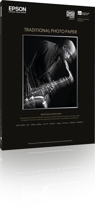 Epson-pakker med fotopapir Traditionelt fotopapir, DIN A3+, 330 g/m, 25 vel