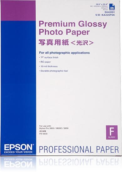 Epson Premium glansigt fotopapper - 25 ark / A2