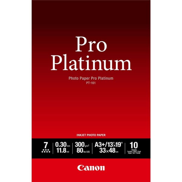 Canon PT-101 Pro Platinum Fotopapper - A3 / 10 ark
