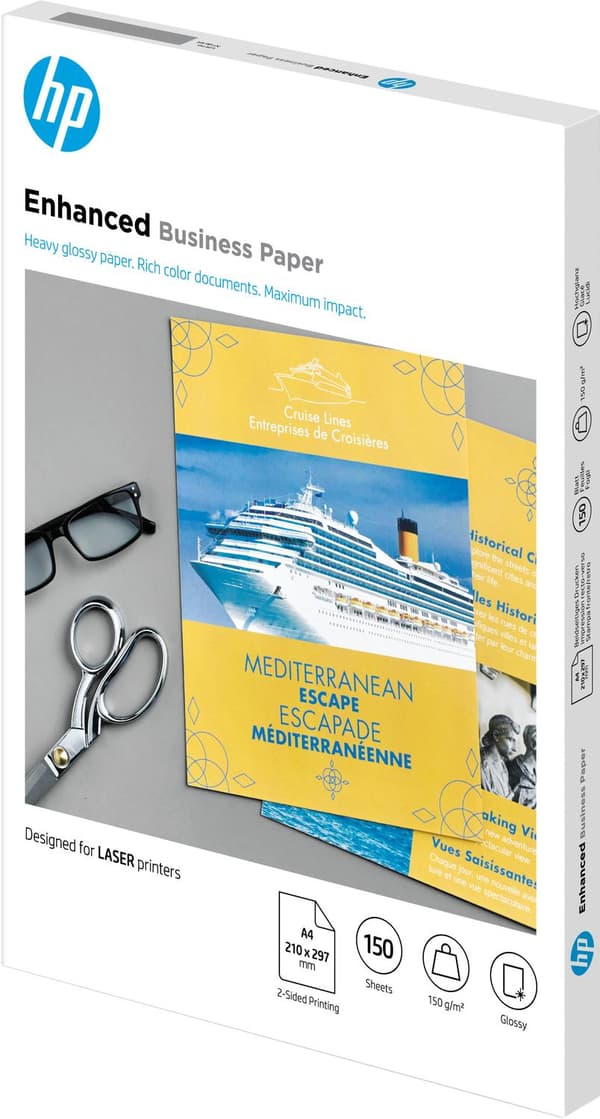 HP Enhanced Business Printing Paper, glättat, 150 g/m2, A4, 150 ark