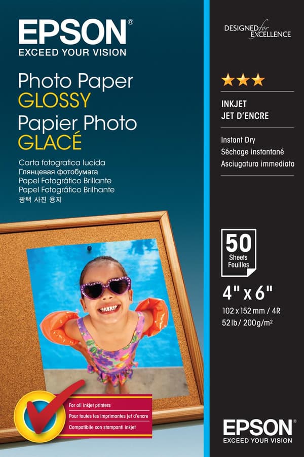 Epson - Glansigt fotopapper - 102 x 152 mm - 200 g/m2 - 50 ark(ar)