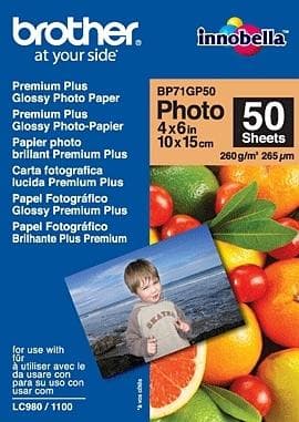 Brother BP - Fotopapper, glansigt - 100 x 150 mm - 50 ark (BP71GP50)