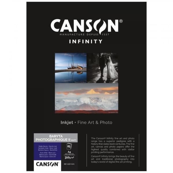 Canson Infinity Baryta Fotografisk Papper II Matt - 310g - A4 (25 ark)