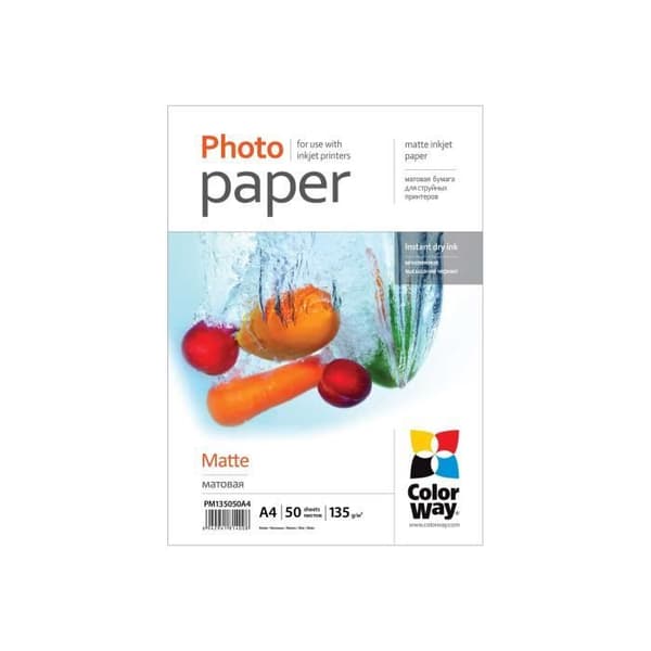 ColorWay Matte A4 (210 x 297 mm) 130 g-m² 50 ark fotopapper