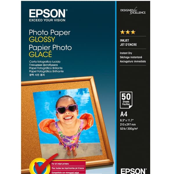 Epson Photo Paper Glossy A4 50 Sheets Vit