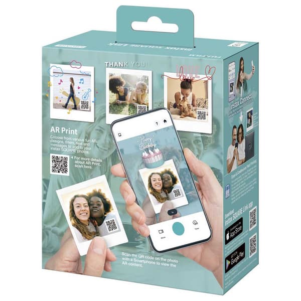 Fujifilm Bærbar Fotoprinter Instax Square Sq Link Ex D Grå