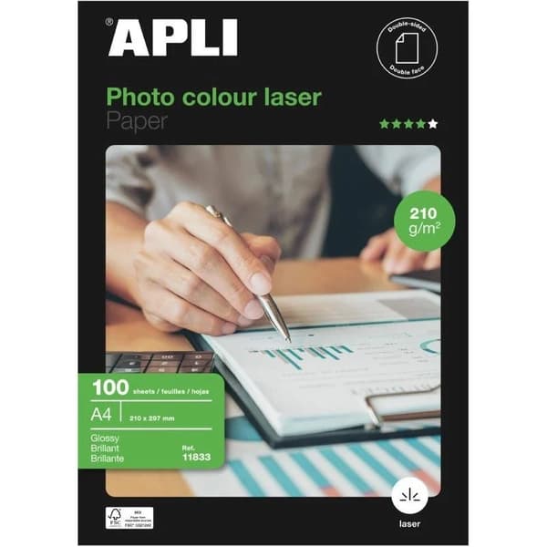 Apli Valokuvapaperi 11833 A4 100 Yksiköitä Hopeinen