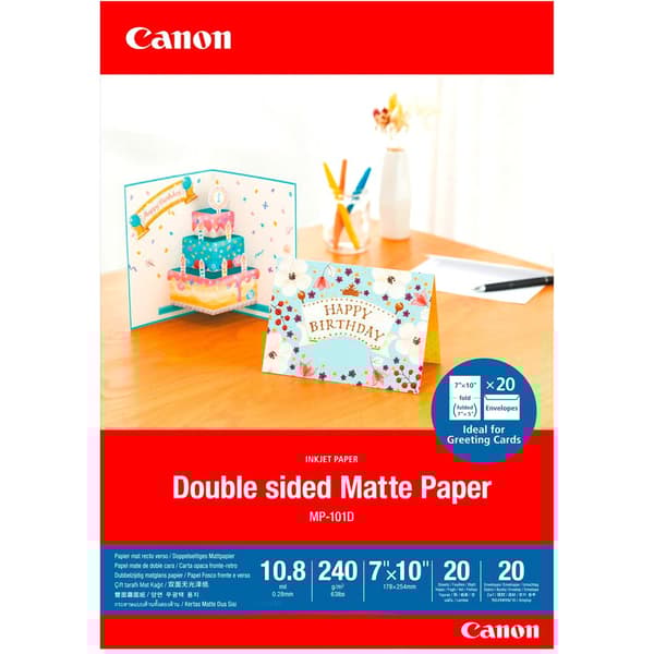 Canon Mp-101 D 7x10 Cm 20 Sheets Double Sided Matte Paper 240 G Hvid
