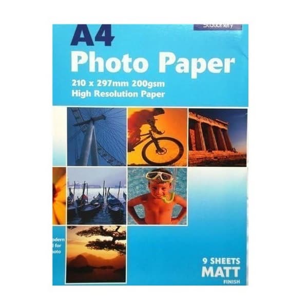 Anker Matte A4 Photo Film (Pack of 9) White One Size