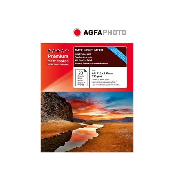 A4 fotopapper AgfaPhoto Matt finish 220g Inkjet - AP22020A4MDUO