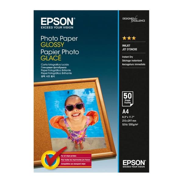 Glansigt fotopapper - EPSON - A4 - 200 g/m² - 50 ark