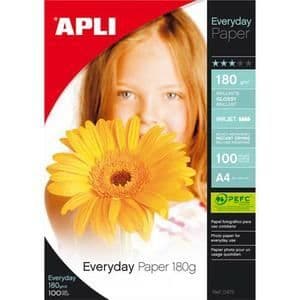 AGIPA glansigt fotopapper - Fack med 100 A4-ark - 180 g - Utskrifter av professionell kvalitet