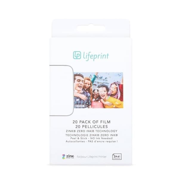Lifeprint fotopapper 3 x 4,5 självhäftande 20-pack - PH30