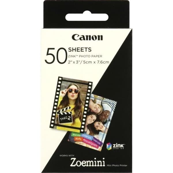 Canon utskriftspapper Pack 50 ark Canon ZINK fotopapper för Zoemini