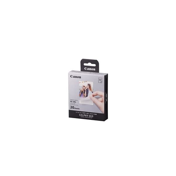 Kit med 20 Canon XC 20L-utskrifter i kreditkortsstorlek för Selphy QX20-fotoskrivare