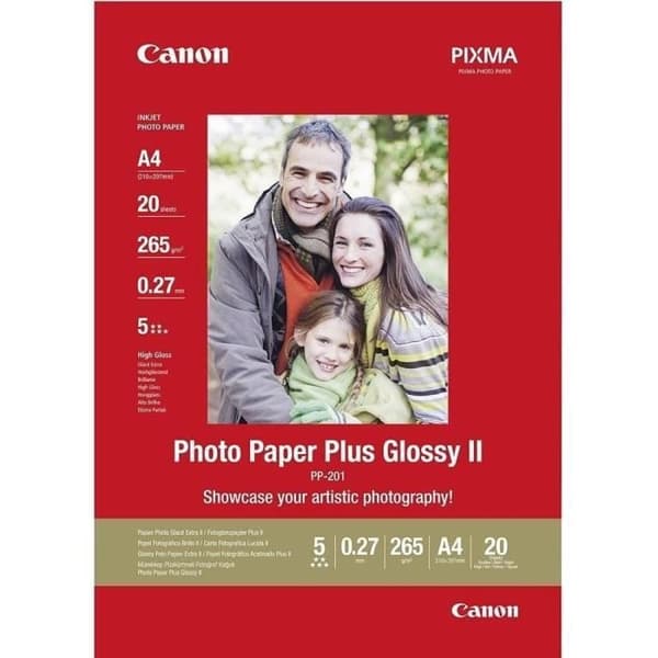 CANON PP-201 glansigt fotopapper - 20 ark A4 265gr