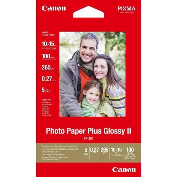 Glansigt fotopapper PP-201 10x15 cm - Canon - 100 ark - 265 g