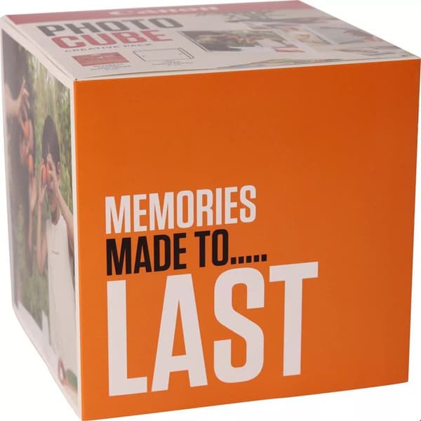 Canon Photo Cube Creative Pack, orange - PP-201 Glossy II fotopapper 5x5" (40 ark) + fotoram - kompatibel med Canon PIXMA