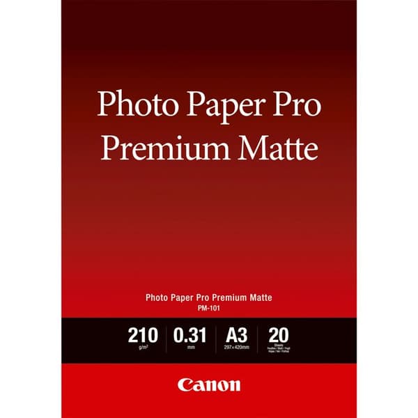 Premiummatt fotopapper PM-101 - CANON - A3 - 20 ark