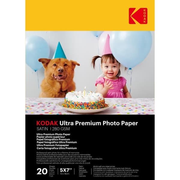 Fotopapper - KODAK - Ultra Premium - 20 blad - Satiné - 280gsm